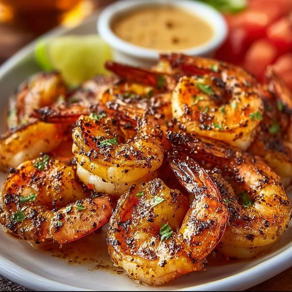 Delicious grilled shrimp served at Texas Roadhouse with fresh seasonings.