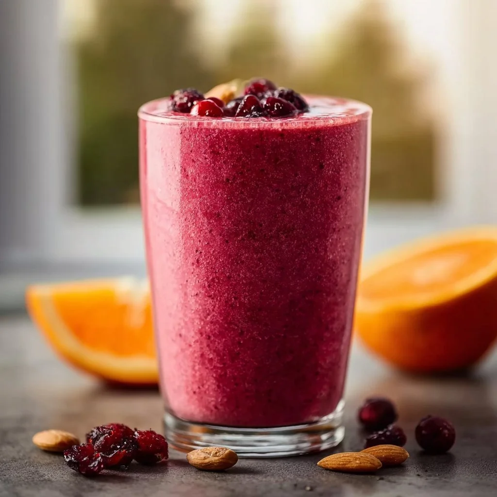 Cranberry orange smoothie, a Vitamin C booster for health and wellness