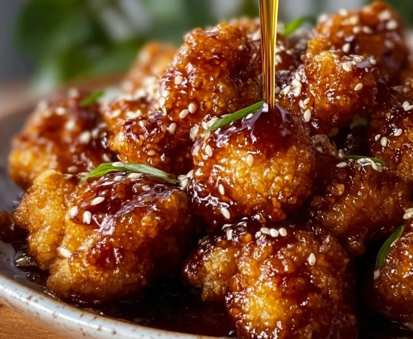 Amazing Sticky Honey Garlic Cauliflower