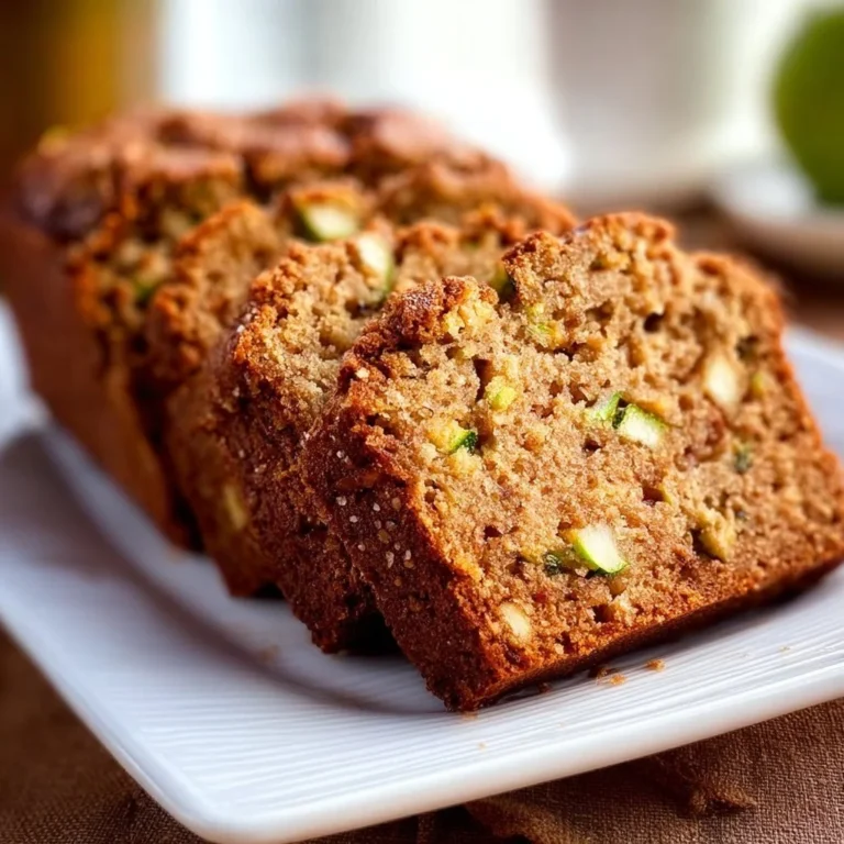 Freshly baked apple cinnamon zucchini bread on a wooden cutting board