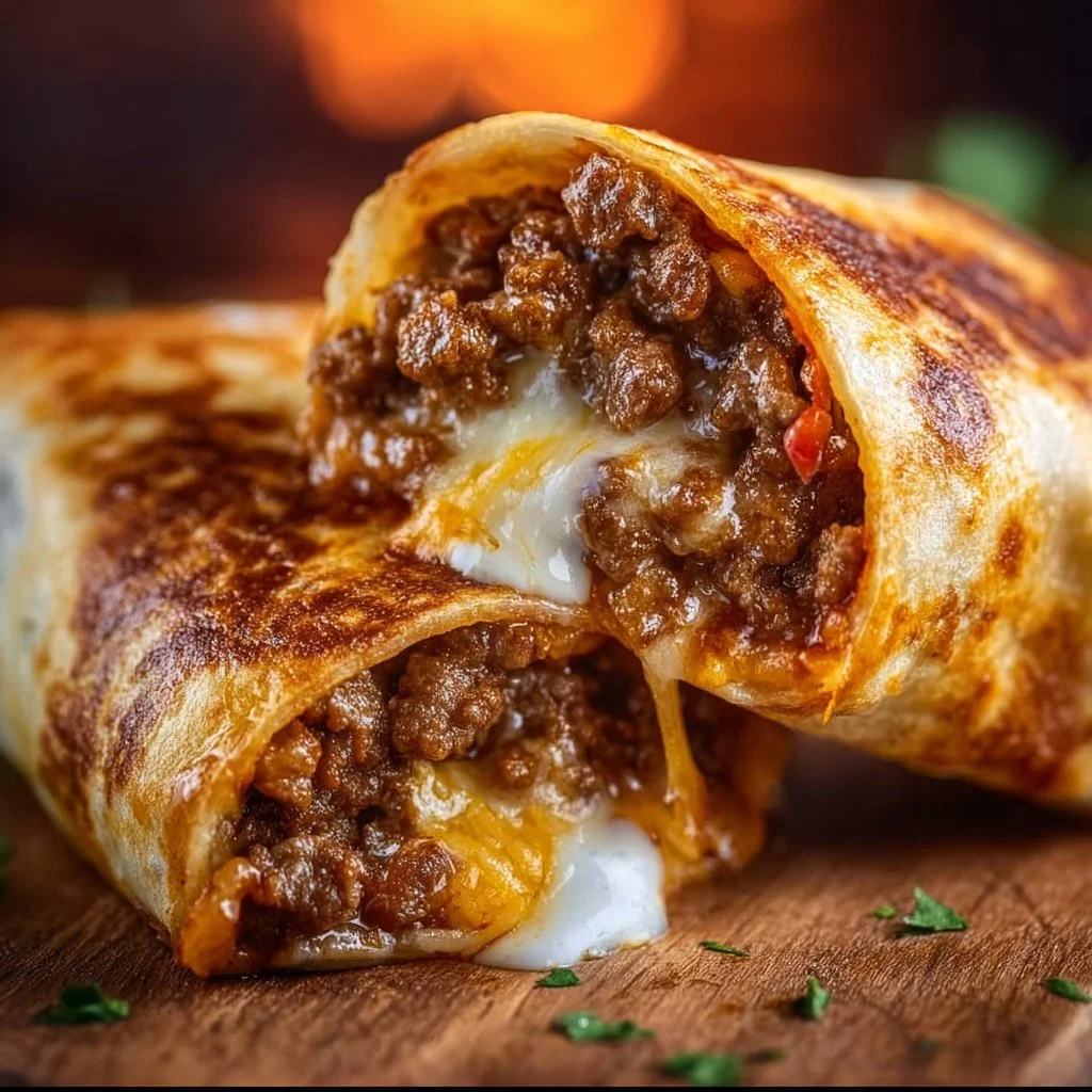 Beef and Cheese Chimichangas