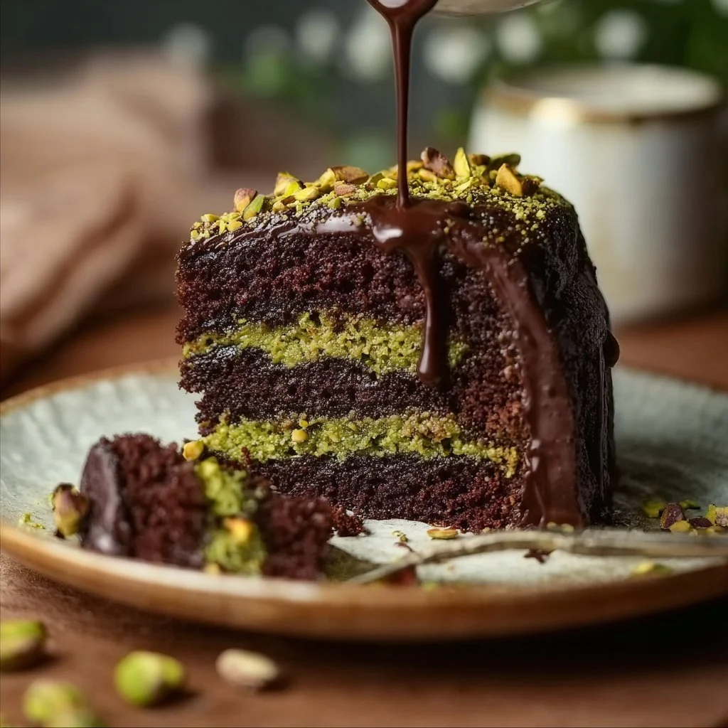 Best Pistachio Chocolate Cake