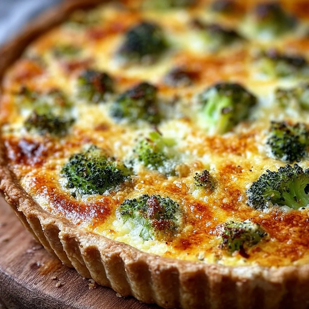 Broccoli Cheddar Quiche