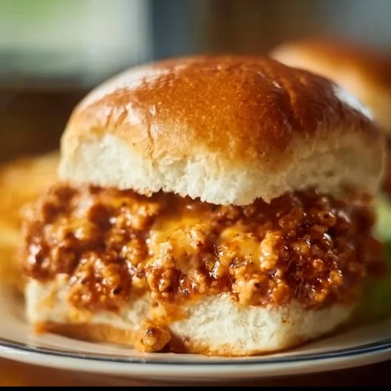 Delicious Cajun Chicken Sloppy Joes served on a plate with fresh ingredients