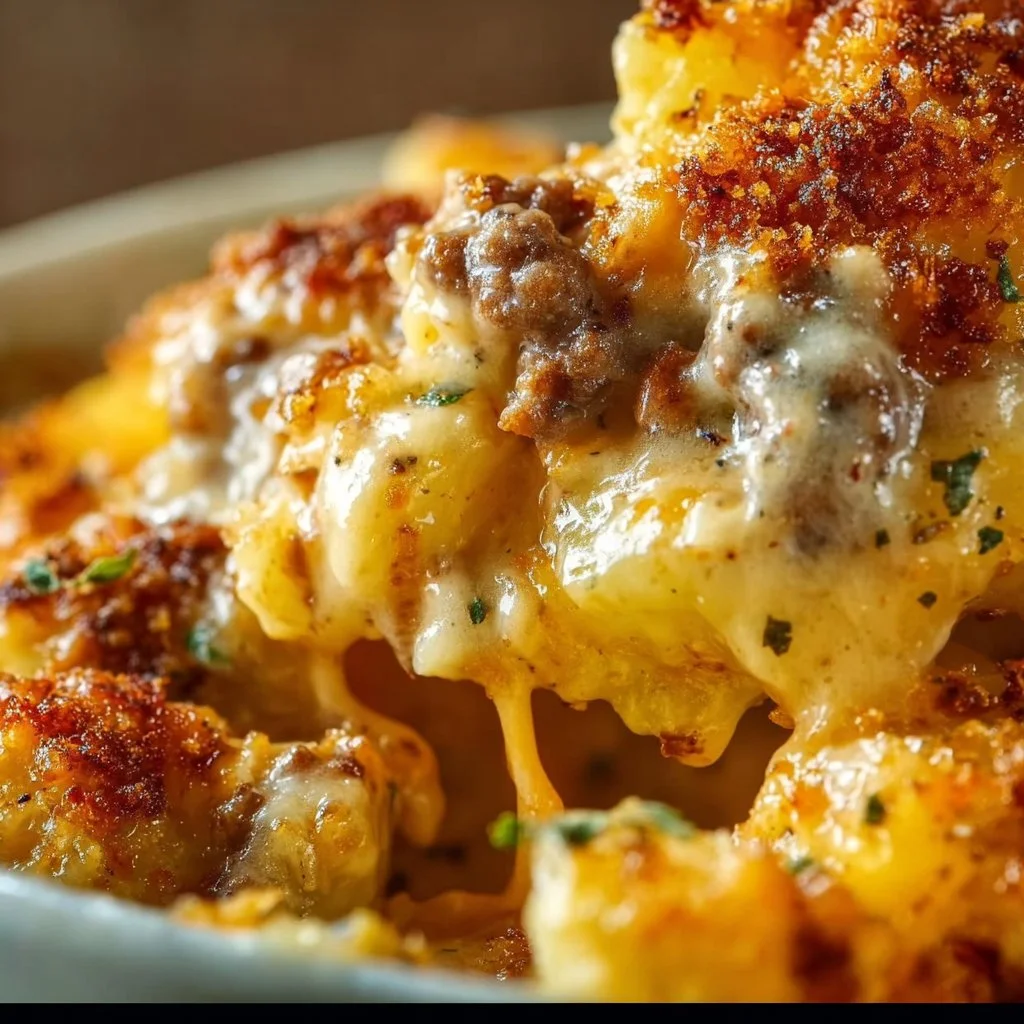 Cheesy Hamburger Potato Casserole