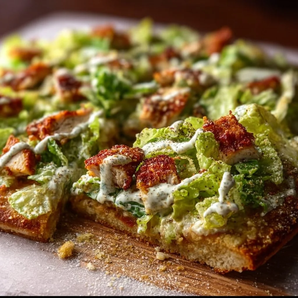 Chicken Caesar Salad Pizza