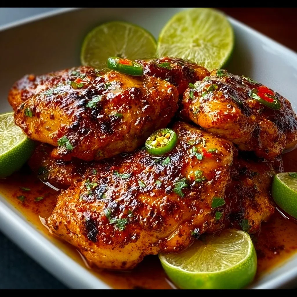 Delicious plate of Chili Lime Chicken with vibrant colors and fresh ingredients.