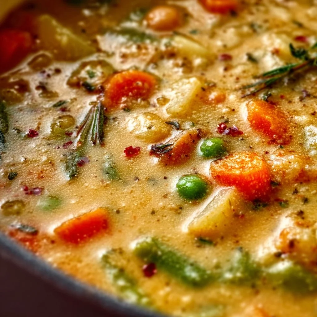 Comforting One-Pot Creamy Vegetable Soup