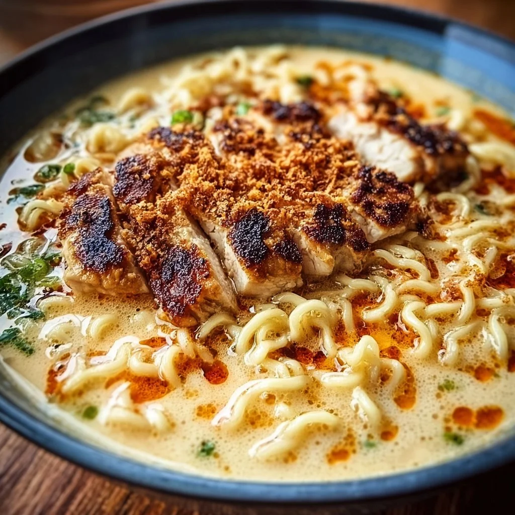 Creamy Garlic Chicken Ramen