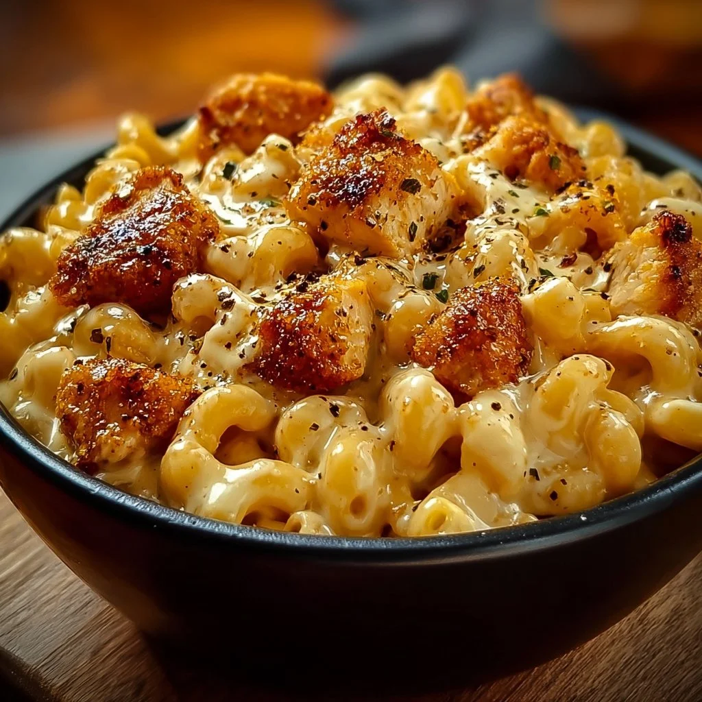 Creamy Honey Pepper Chicken Mac and Cheese Delight