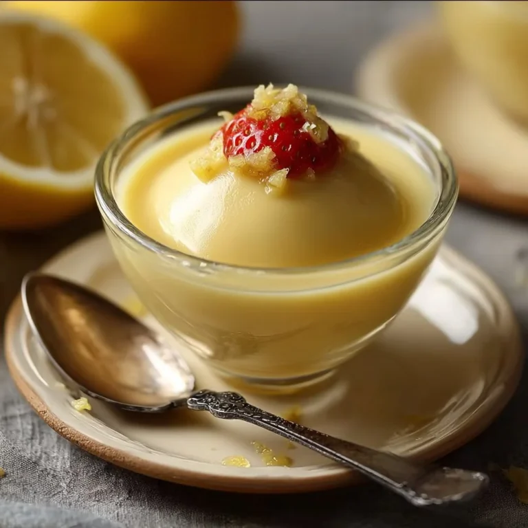 Delicious creamy lemon posset dessert in a glass
