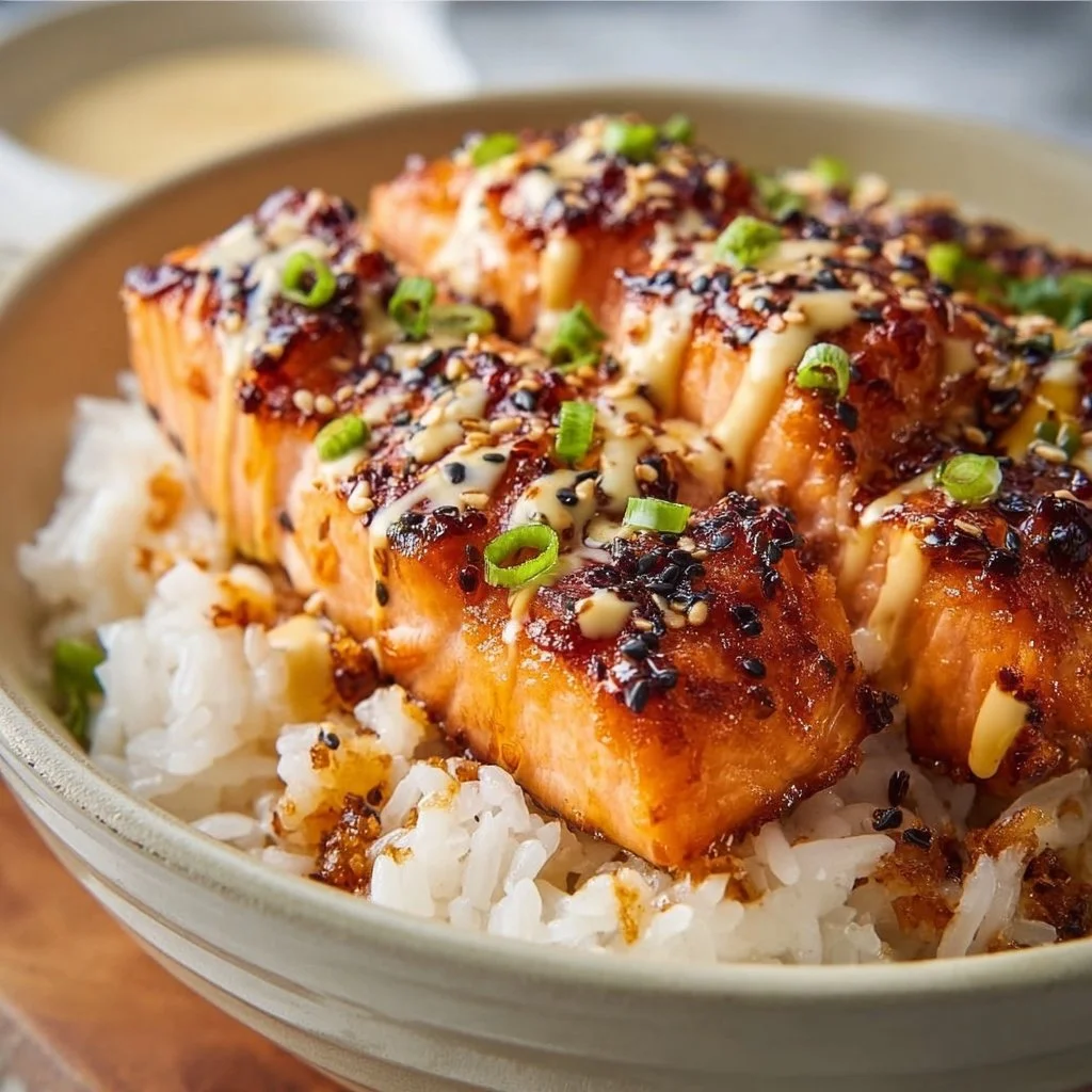 Crispy Salmon and Rice Bowl