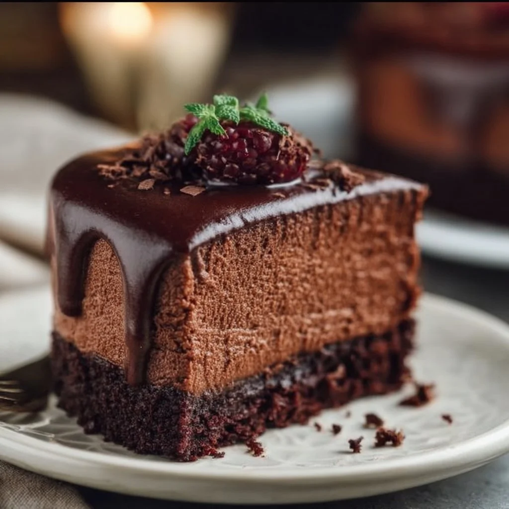 Dark Chocolate Mousse Cake