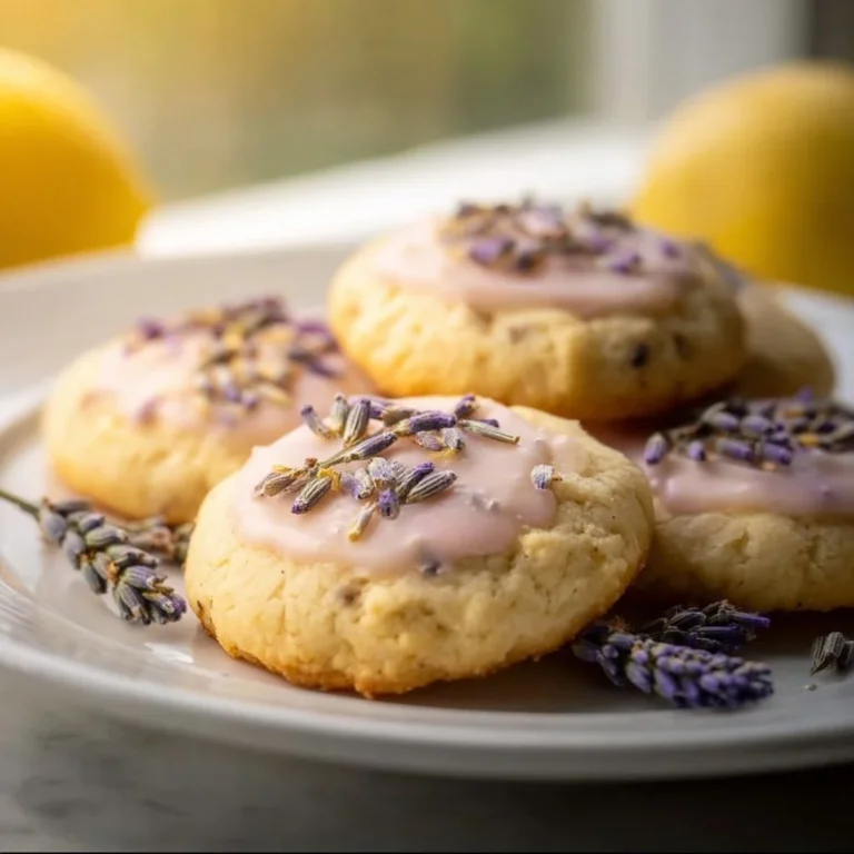 Delicious lemon lavender cookies with a citrus and floral flavor profile.