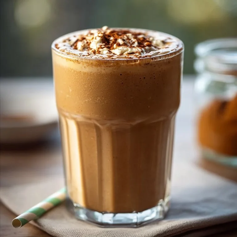 Delicious dirty chai smoothie with spices and creamy texture in a glass