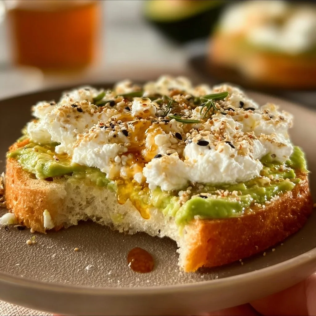 EASY Cottage Cheese Avocado Toast