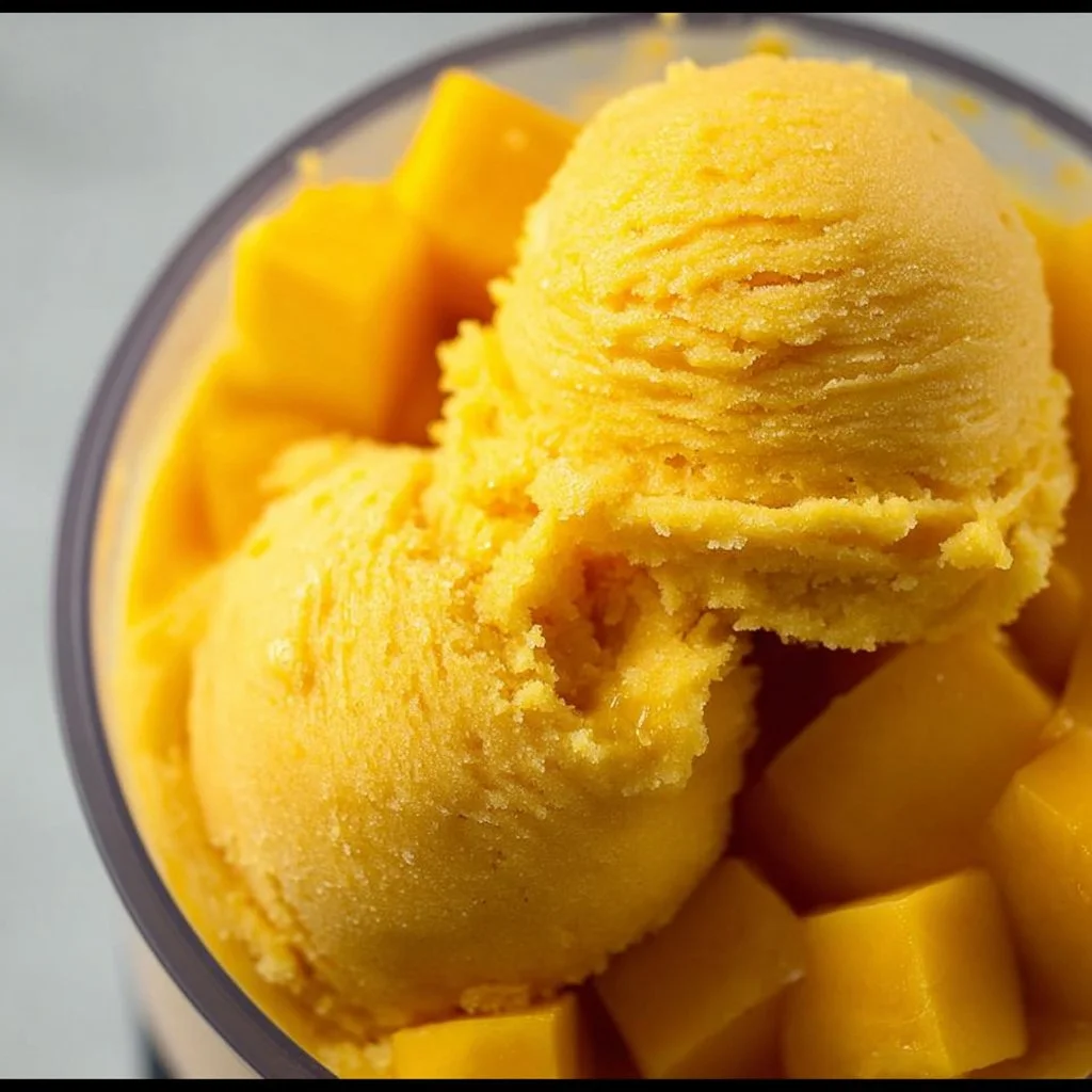 Easy Mango Sorbet (No Ice Cream Maker!)