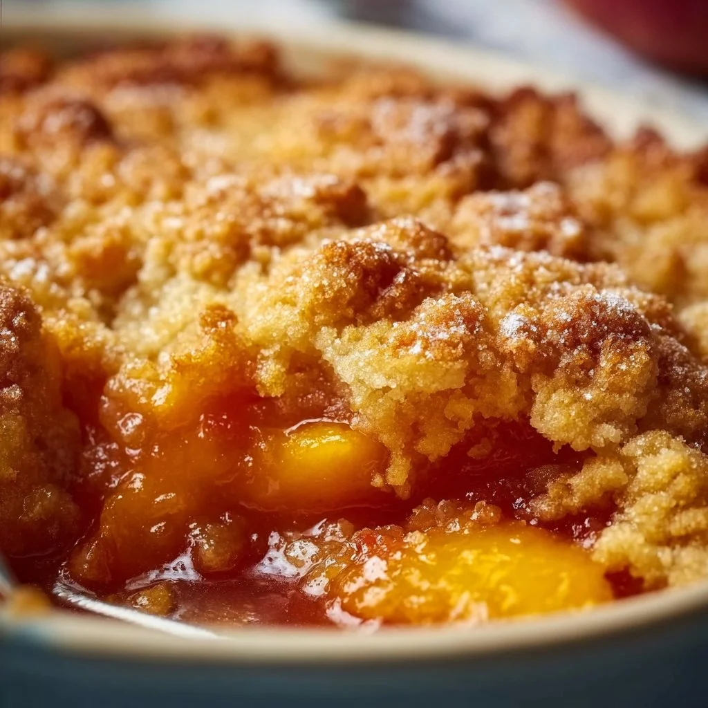 Easy Peach Cobbler with Canned Peaches