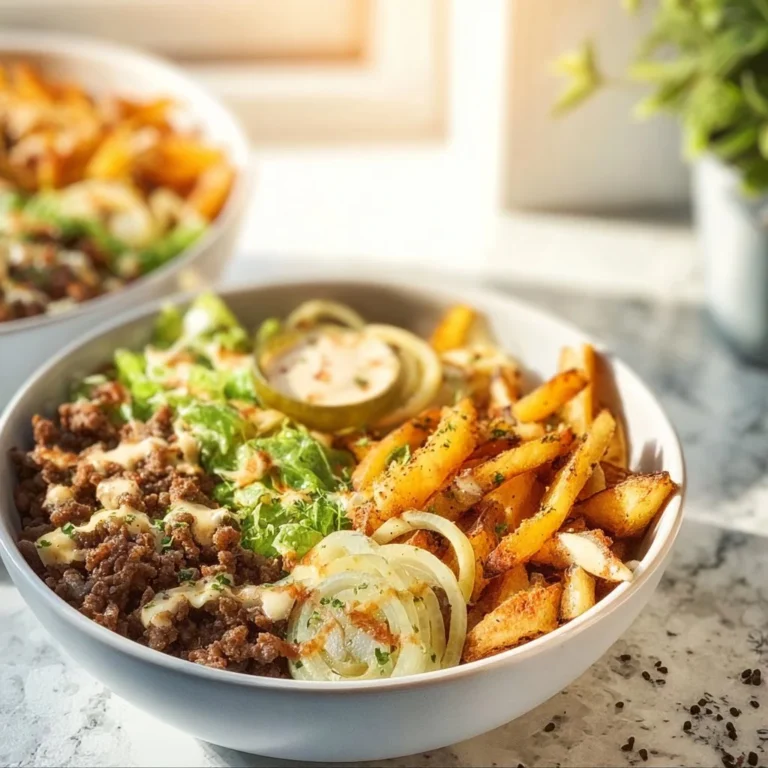 Delicious flavor-packed burger bowls with fresh toppings and ingredients