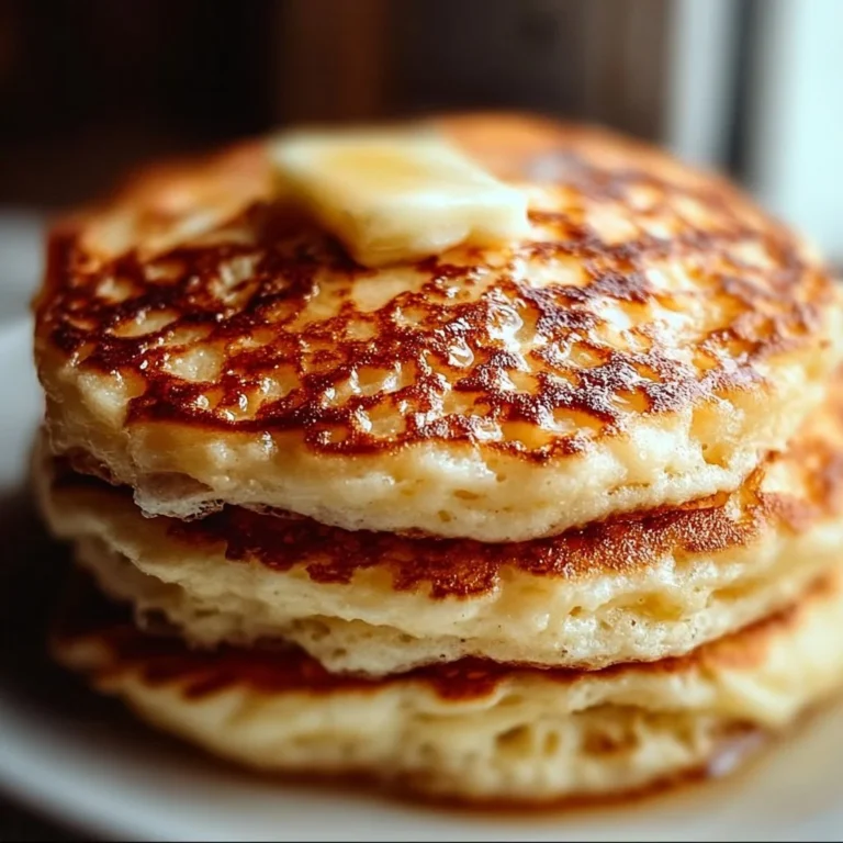 Flourless cottage cheese pancakes served with fresh fruit and syrup.