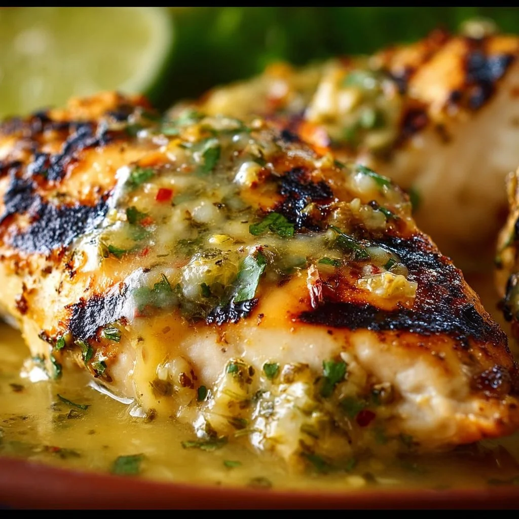Grilled Salsa Verde Pepper Jack Chicken