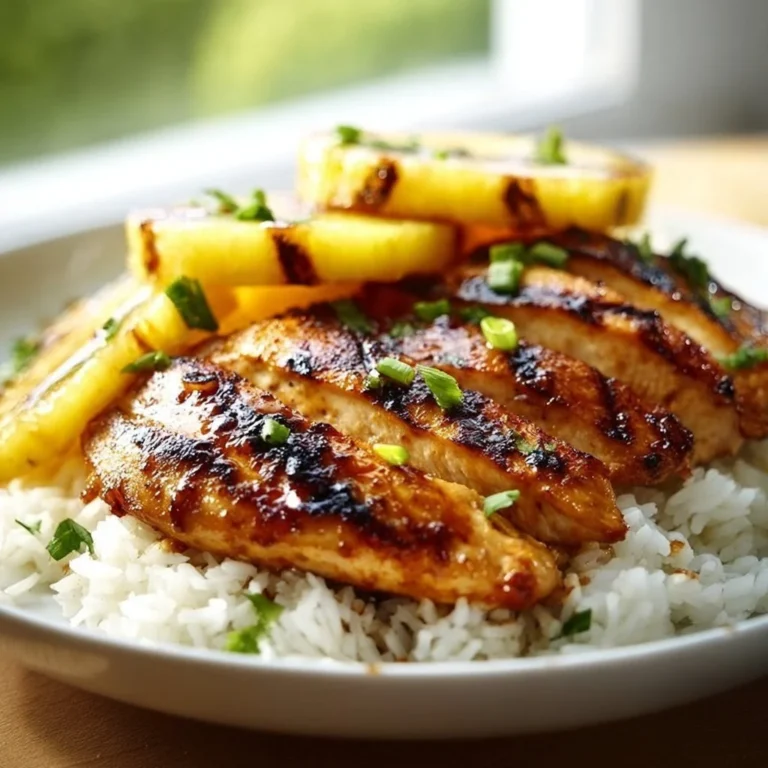 Delicious Hawaiian Chicken served with Pineapple and Coconut Rice
