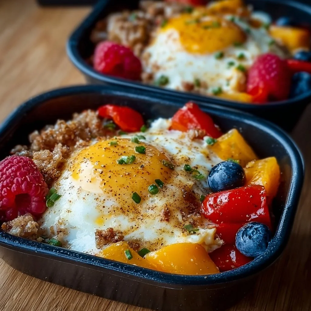 High Protein Freezer Friendly Breakfast Bowls