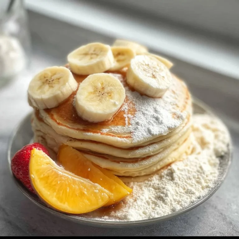 Delicious high protein pancakes served with toppings