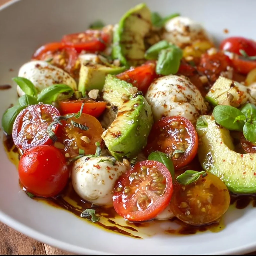 Light Avocado Caprese Salad