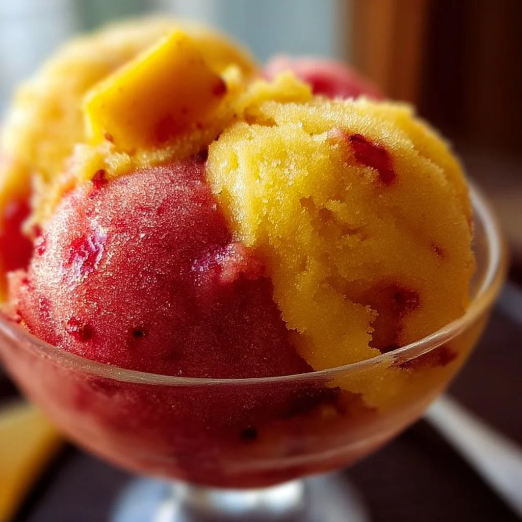 Mango Strawberry Sorbet
