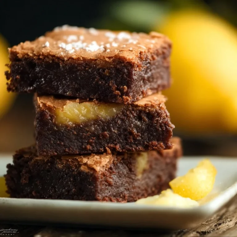 Melt-in-your-mouth lemon brownies with a fresh, zesty flavor