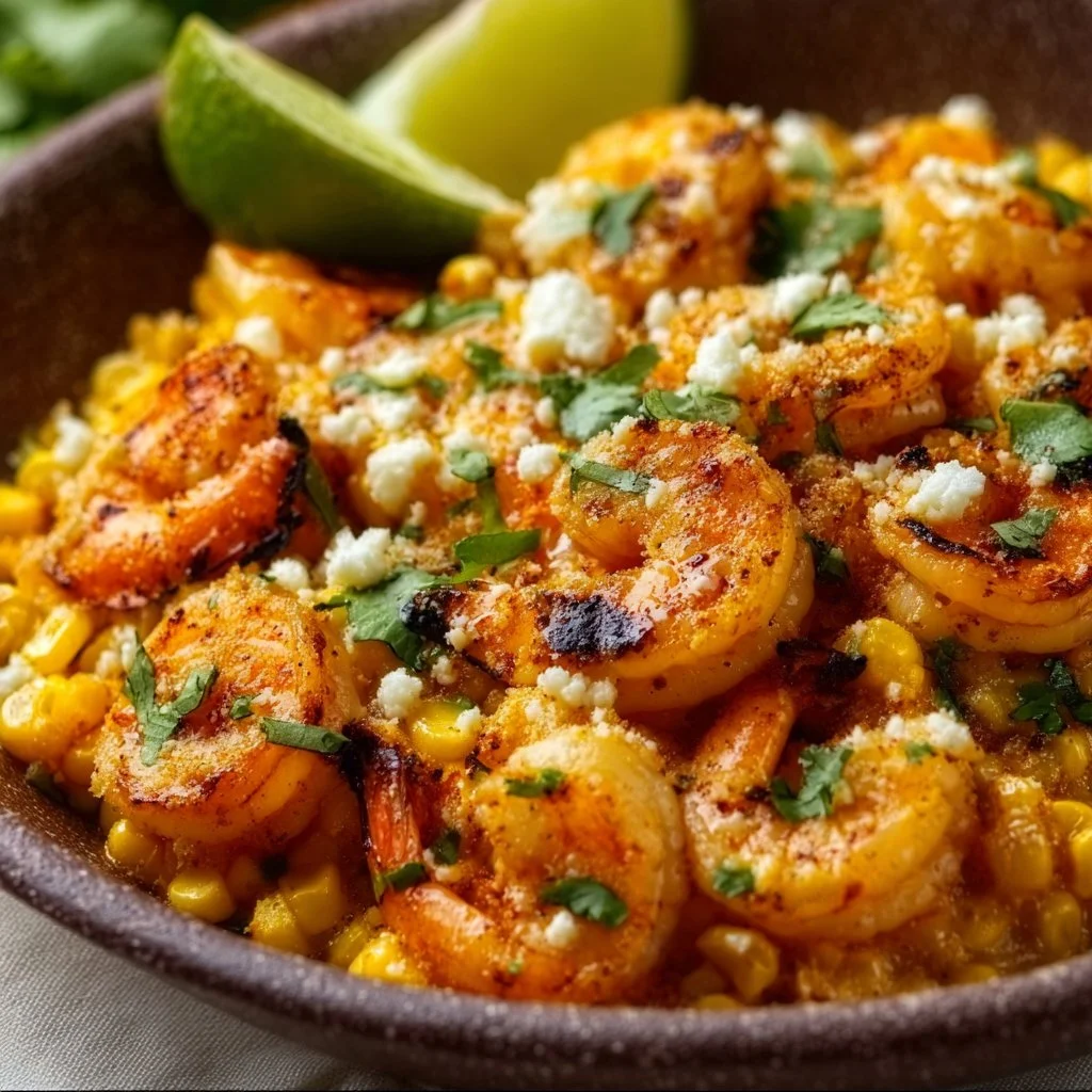 Mexican Street Corn and Shrimp