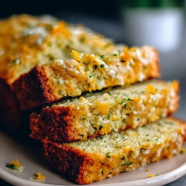 Moist zucchini orange bread baked with fresh zucchini and zesty orange flavor.