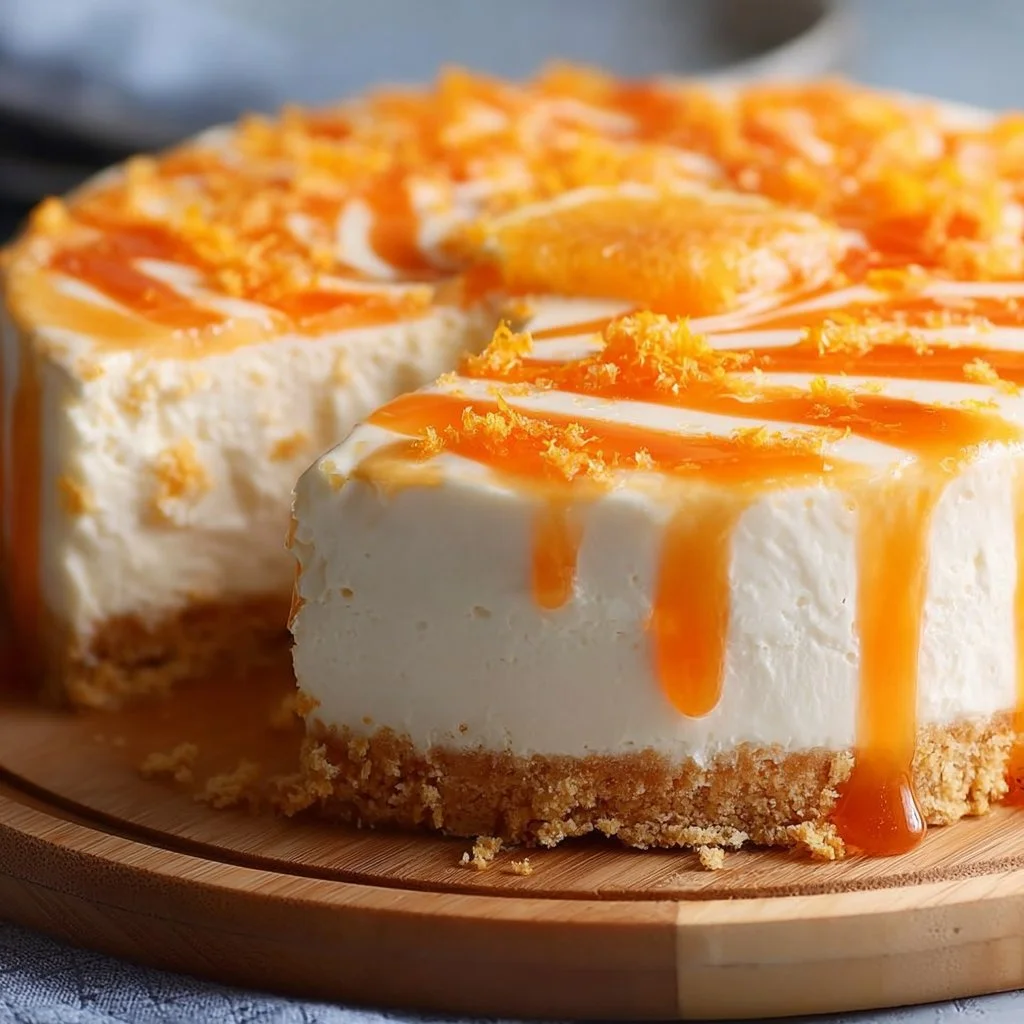 No-Bake Orange Creamsicle Cheesecake