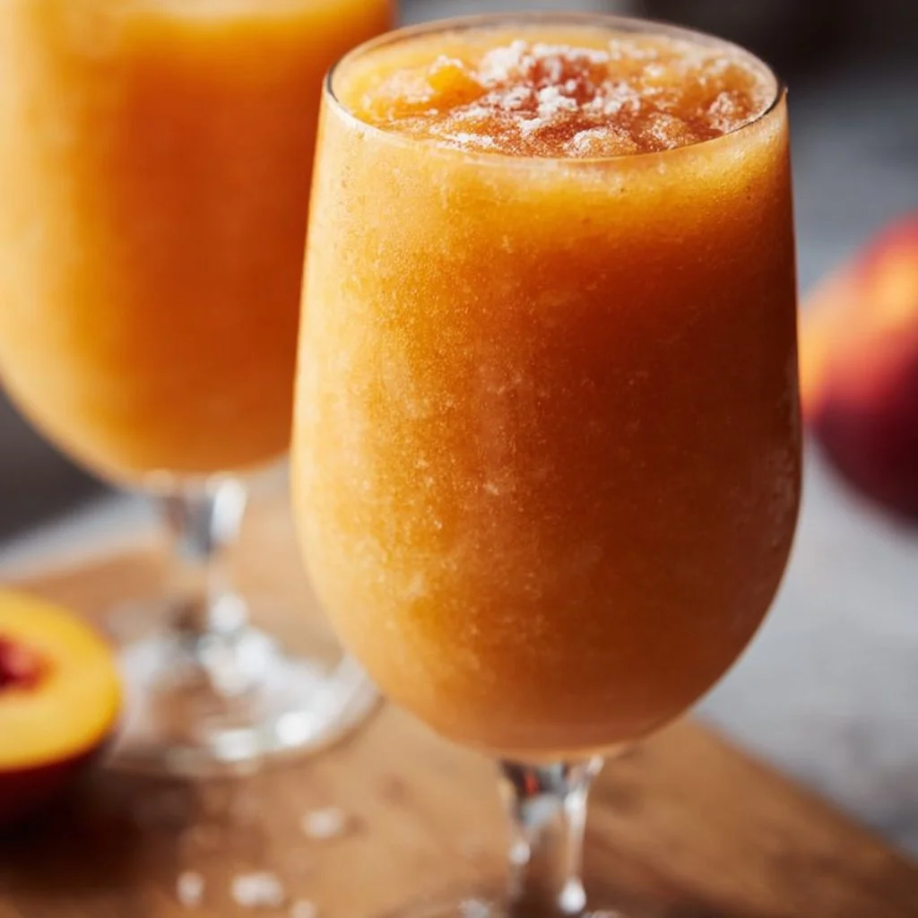 Refreshing Homemade Peach Slurpees
