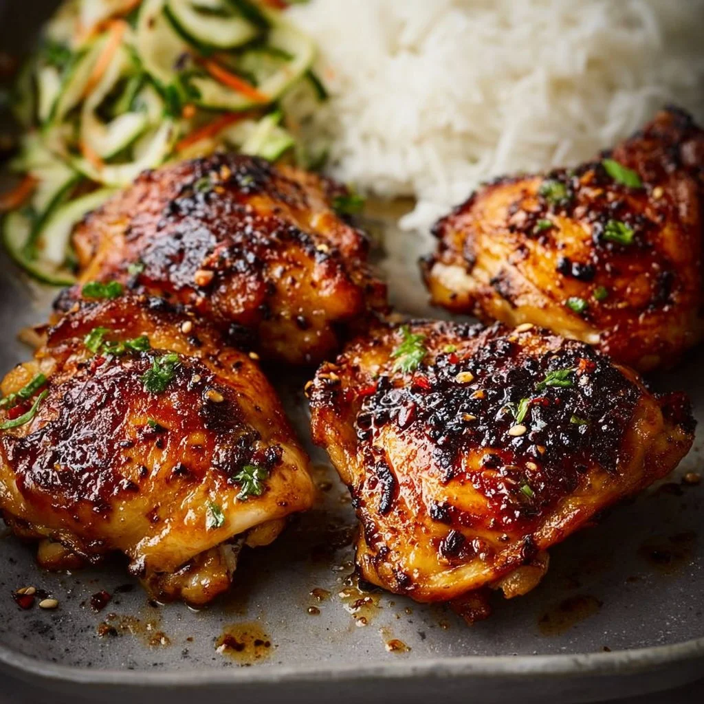 Roasted Miso Chicken Thighs