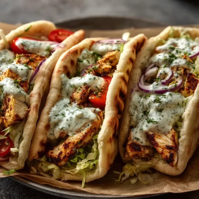 Delicious sheet pan chicken pitas served with herby ranch dressing