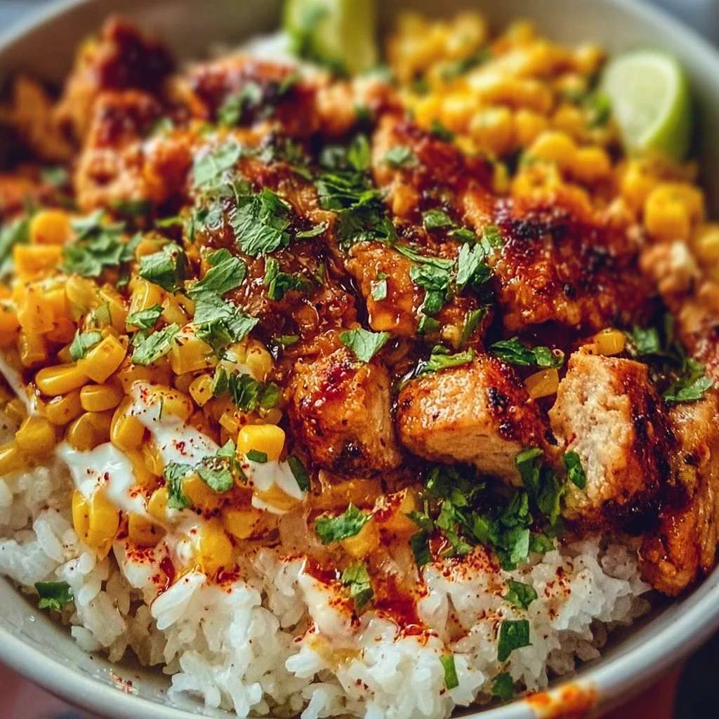 Street Corn Chicken Rice Bowl