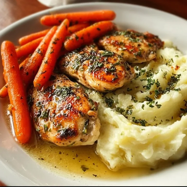 Tempting garlic herb chicken seasoned with fresh herbs and spices