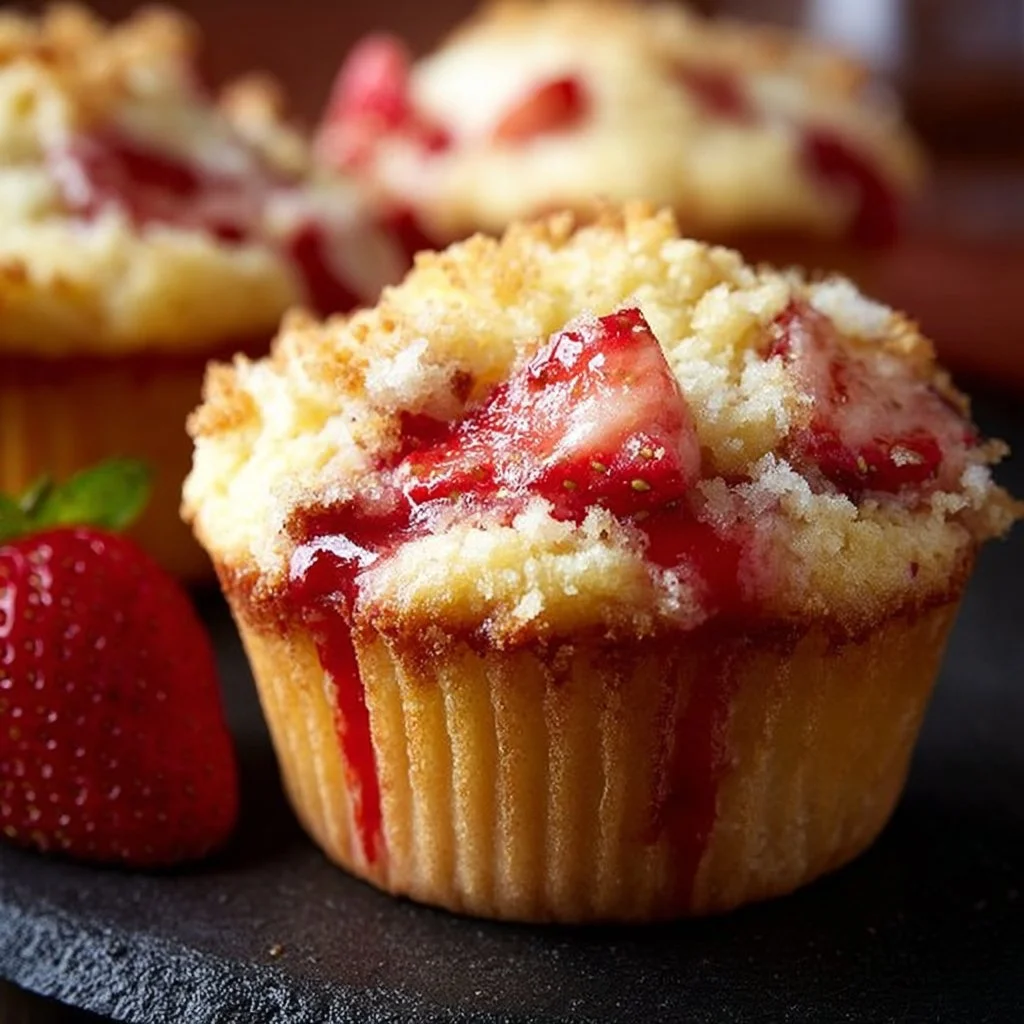 The Perfect Strawberry Cheese Muffins