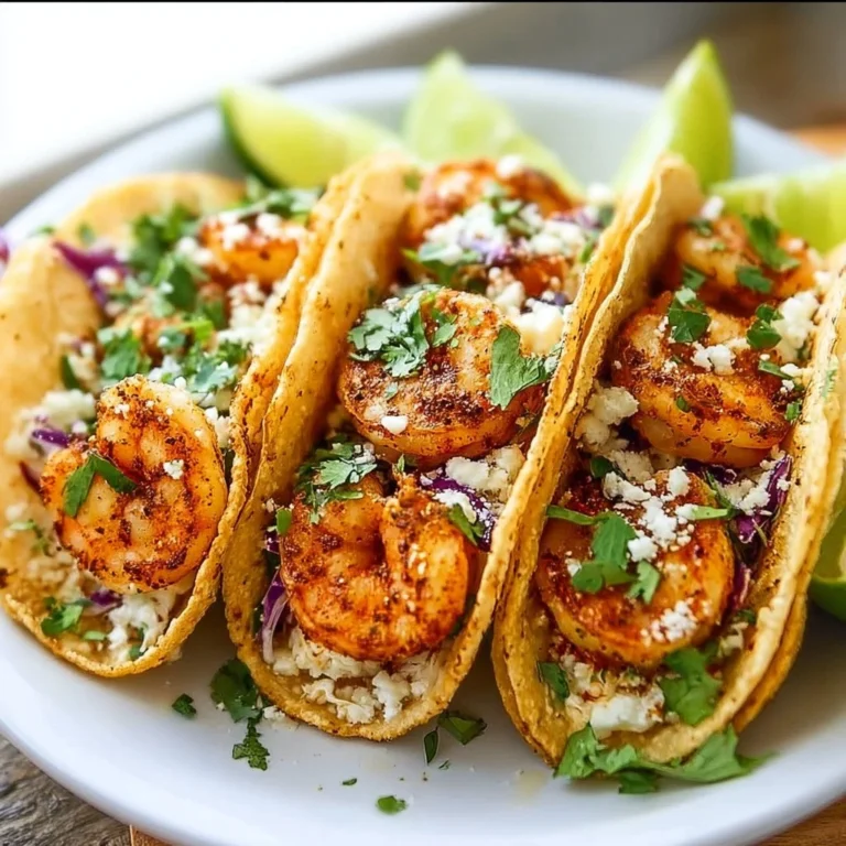 Easy shrimp tacos filled with fresh ingredients ready in 20 minutes