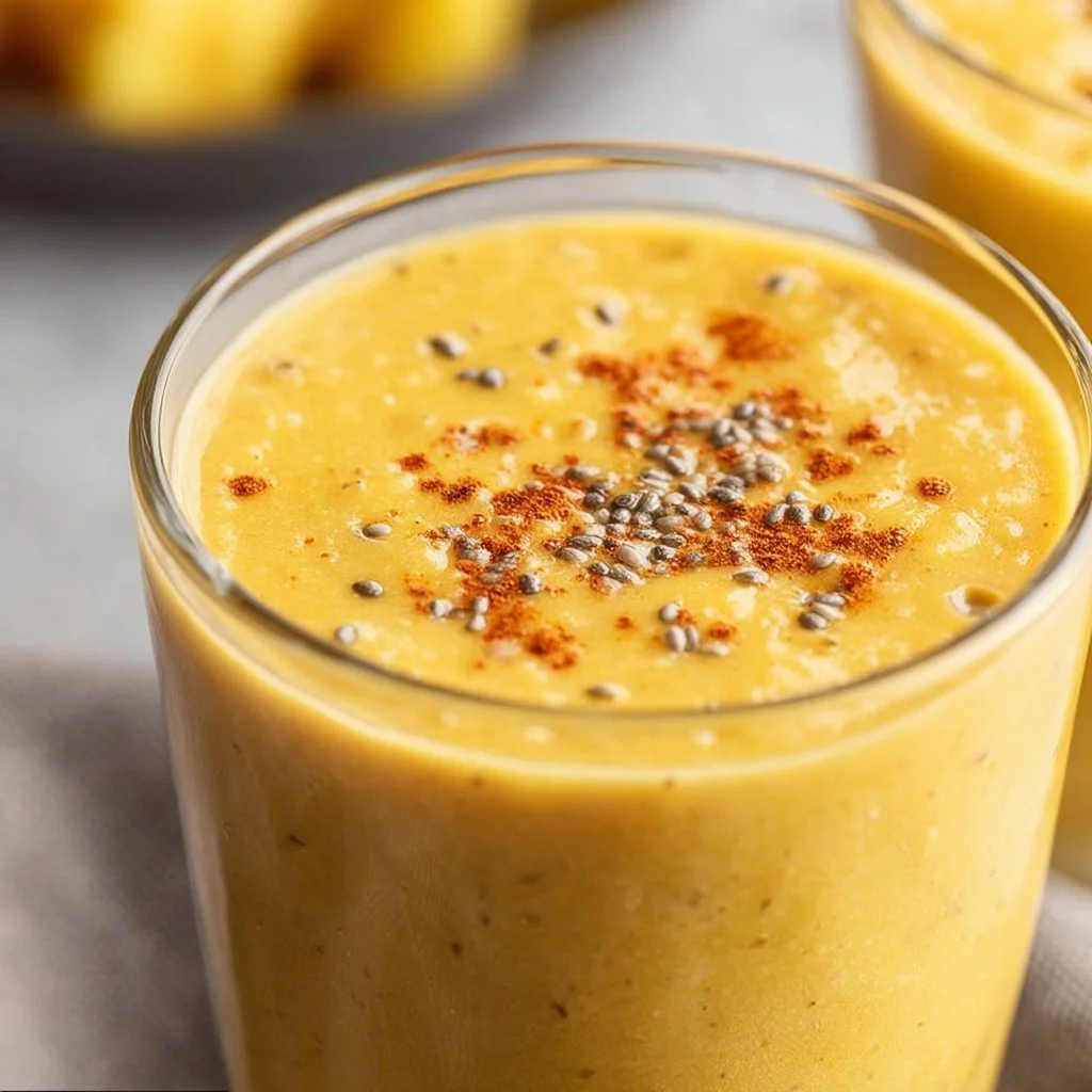 Anti-Inflammatory Pineapple Banana Turmeric Smoothie