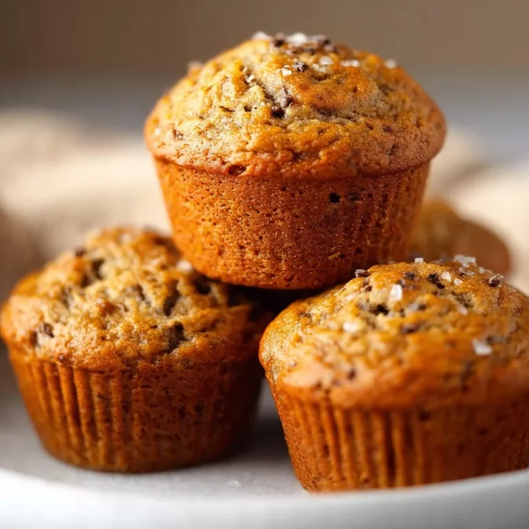Delicious banana bread protein muffins in a rustic kitchen setting