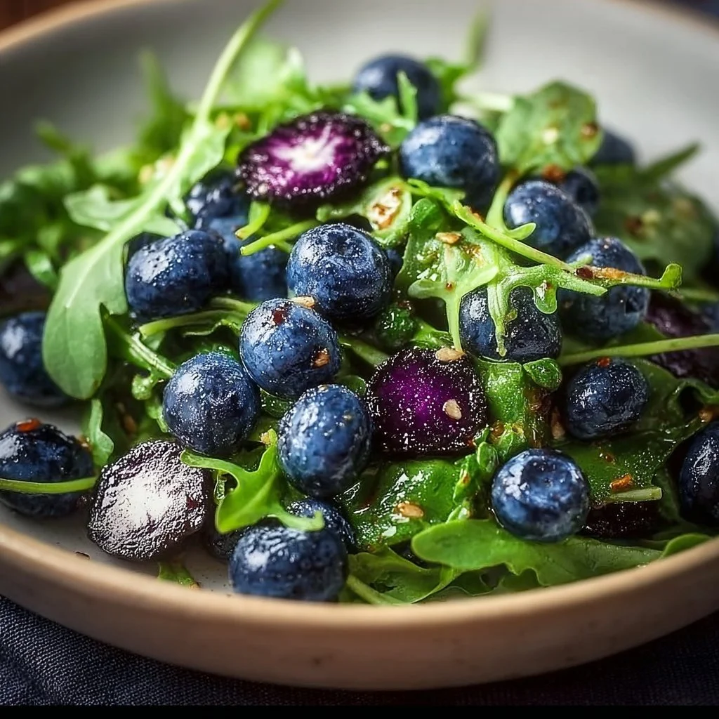 Blueberry Arugula Herb Salad