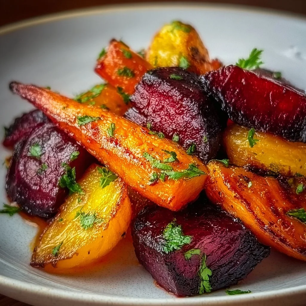 Caramelized Roasted Beets and Carrots