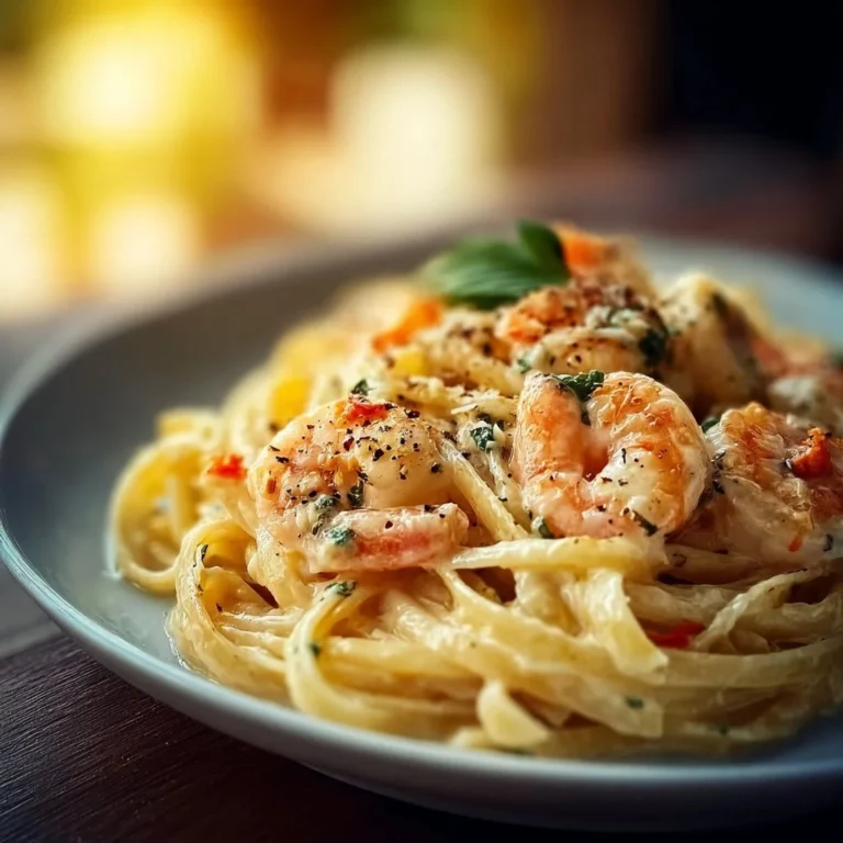 Creamy Marry Me Shrimp Pasta with garlic and herbs in a bowl
