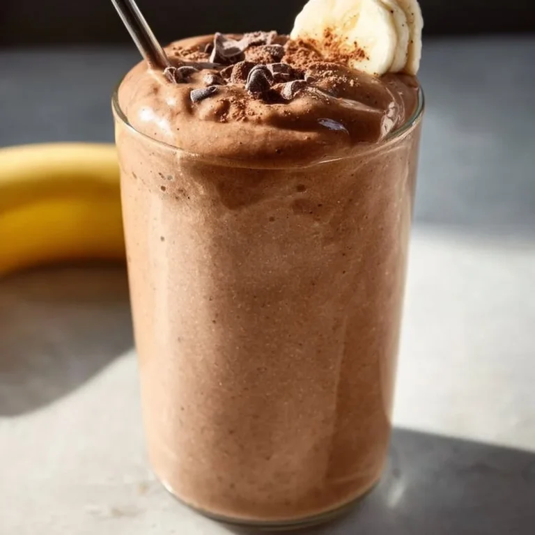 Decadent mocha smoothie with coffee and chocolate
