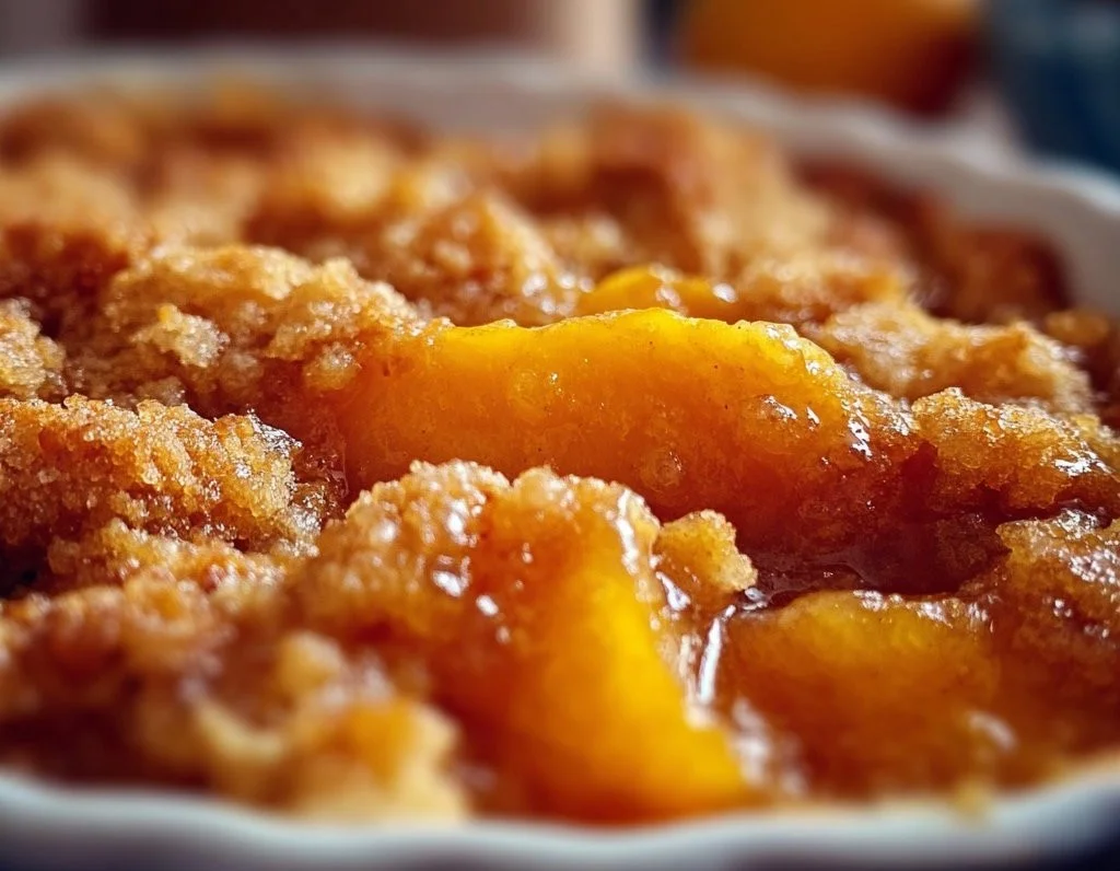 Easy Canned Peach Cobbler