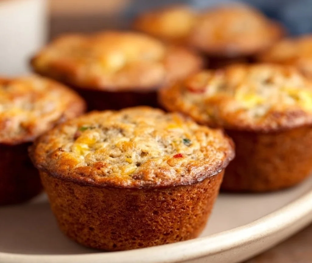 Freshly baked easy gluten-free breakfast muffins on a cooling rack