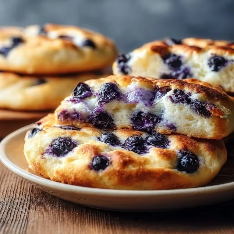 High protein blueberry cloud bread on a wooden table
